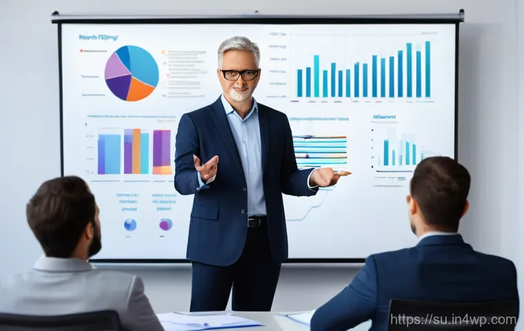 상황별 소통의 기본 원칙과 모범 사례 - **Prompt:** A diverse group of three colleagues, two women and one man, are deeply engaged in an emp...