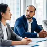 Home 2 상황에 따른 소통의 문화적 차이 - **Prompt:** A diverse group of five business professionals from different cultural backgrounds (e.g....